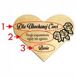 Doniczka serce pod stroik z dedykacją na grób...