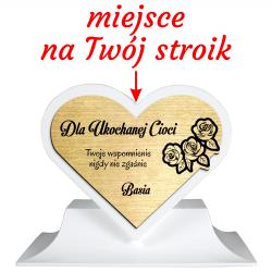 Doniczka serce pod stroik z dedykacją na grób...
