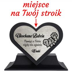 Doniczka serce pod stroik z dedykacją na grób...