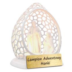 Lampion adwentowy z imieniem i grawerem LED szopka