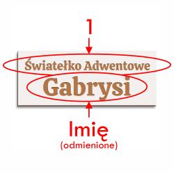 Lampion adwentowy z grawerowanym imieniem...