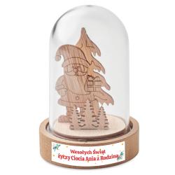 Lampka świąteczna LED Mikołaj z dedykacją prezent