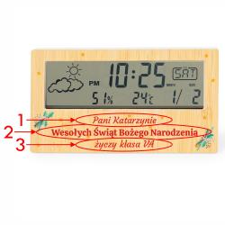 Stacja pogodowa z dedykacją prezent świąteczny...
