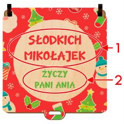 Pudełko na słodycze Mikołajki Święta prezent z...