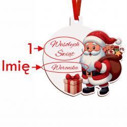Bombka zawieszka na choinkę z imieniem Mikołaj...