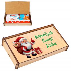 Drewniane pudełko na czekoladę z imieniem...