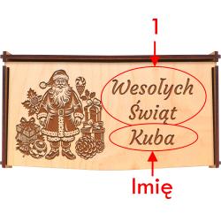 Drewniane pudełko na czekoladę z grawerowanym...