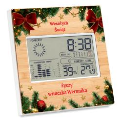Stacja pogodowa z dedykacją prezent świąteczny...