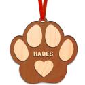 Bombka łapka dla psa kota zawieszka świąteczna z imieniem