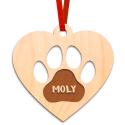 Bombka serce dla psa i kota grawerowana zawieszka z imieniem