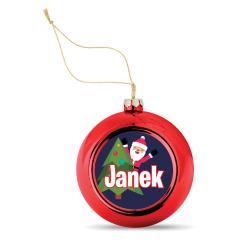 Bombka z imieniem personalizowana czerwona...