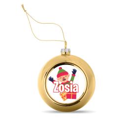 Bombka z imieniem złota personalizowana ozdoba...