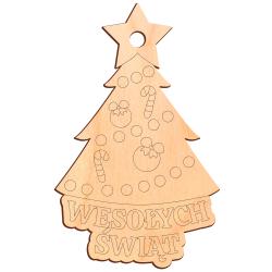 Brelok choinka do kolorowania prezent DIY na...