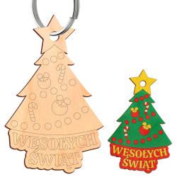 Brelok choinka do kolorowania prezent DIY na...