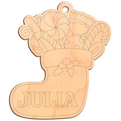 Brelok skarpeta z imieniem do kolorowania...