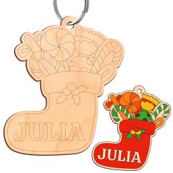 Brelok skarpeta z imieniem do kolorowania...