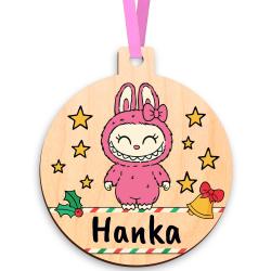 Kolorowa bombka zawieszka dla dziewczynki z...