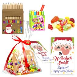 Gotowy prezent na Święta zestaw z kredkami gumą...