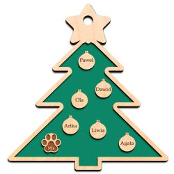 Bombka choinka z grawerem zawieszka z imionami...