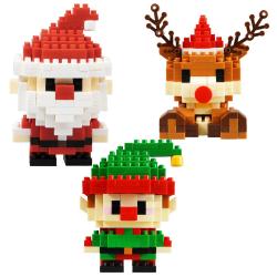 Świąteczny zestaw klocków Mikołaj renifer elf...