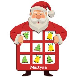 Gra kółko i krzyżyk Mikołaj z imieniem...