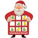 Świąteczna gra Kółko i Krzyżyk Mikołaj Wesołych Świąt