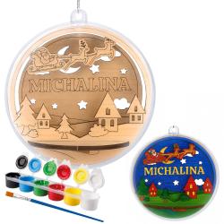 Bombka akrylowa DIY z imieniem do malowania...