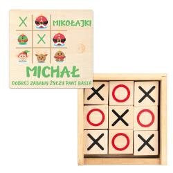 Świąteczna gra Kółko i Krzyżyk z imieniem na...
