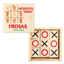 Świąteczna gra Kółko i Krzyżyk z imieniem dla...