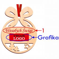 Ażurowa bombka z logo i dedykacją prezent...