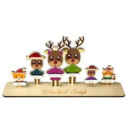 Spersonalizowana rodzina reniferów na święta z...