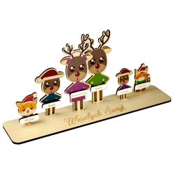 Spersonalizowana rodzina reniferów na święta z...