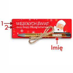 Zakładka świąteczna długopis z grawerowanym...
