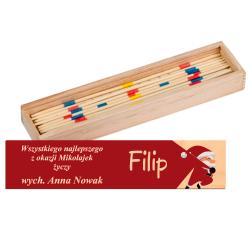 Bierki w drewnianym pudełku z personalizacją na...