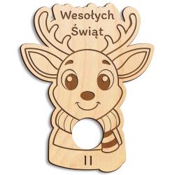Zawieszka renifer grawerowany na lizaka z...