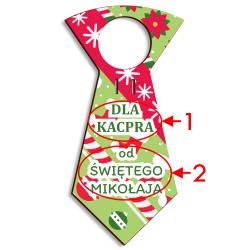 Tabliczka krawat na lizaka z imieniem i napisem...