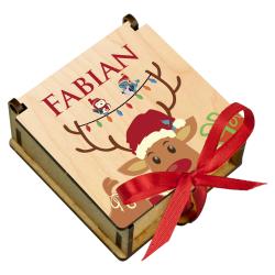 Drewniane pudełko na słodycze z imieniem...