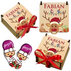 Drewniane pudełko na słodycze z imieniem...