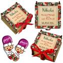 Pudełko na słodycze z imieniem prezent Mikołajkowy pieski