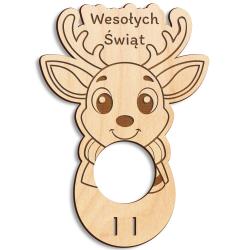 Zawieszka renifer grawerowany na lizaka z...