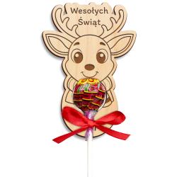Zawieszka renifer grawerowany na lizaka z...