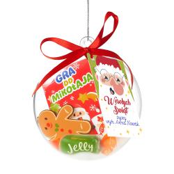 Zestaw świąteczny w bombce z podpisem brelok...
