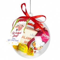 Zestaw świąteczny w bombce podpis kalambury...