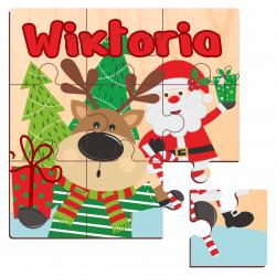 Zestaw świąteczny w bombce puzzle z imieniem...