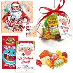 Zestaw świąteczny w bombce puzzle z imieniem...