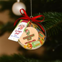 Zestaw świąteczny w bombce z imieniem ucznia...