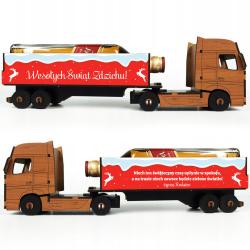 Tir drewniany na alkohol prezent świąteczny dla...