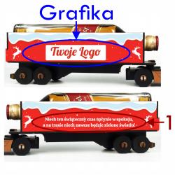 Drewniany tir z logo firmowym prezent...