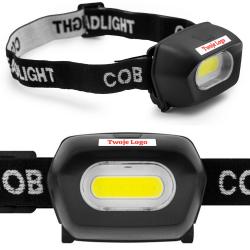 Latarka czołowa COB z logo praktyczny prezent...