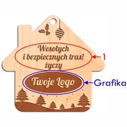 Zawieszka świąteczna do samochodu z logo...